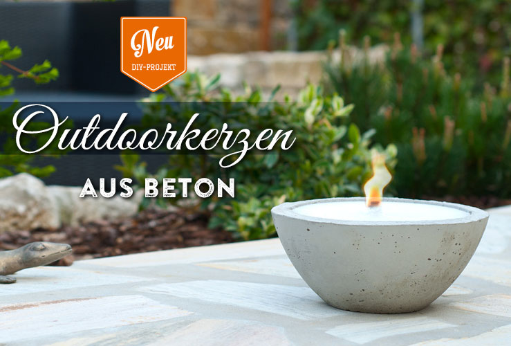 DIY: große Outdoor-Kerze aus Beton