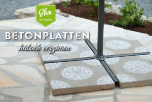 DIY: Sonnenschirmständer aus Beton einfach verschönern – Deko-Kitchen