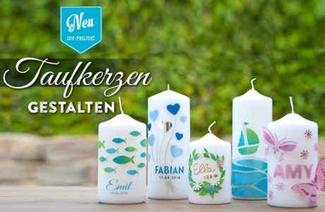 DIY: hübsche Taufkerzen selbermachen Deko Kitchen