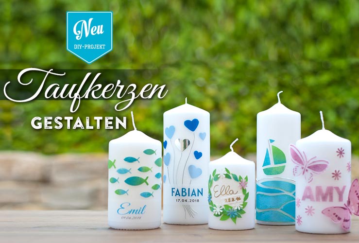 DIY: hübsche Taufkerzen selbermachen