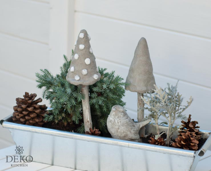 DIY: Herbstdeko für's Fenster mit Pilzen aus Knetbeton Deko-Kitchen