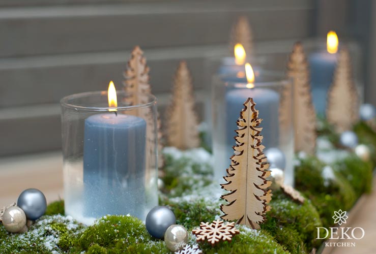 DIY: süßer Adventskranz mit kleiner Waldlandschaft Deko Kitchen