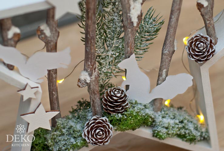 DIY: hübsche Weihnachtsdeko mit Winterszenen in Sternrahmen Deko-Kitchen