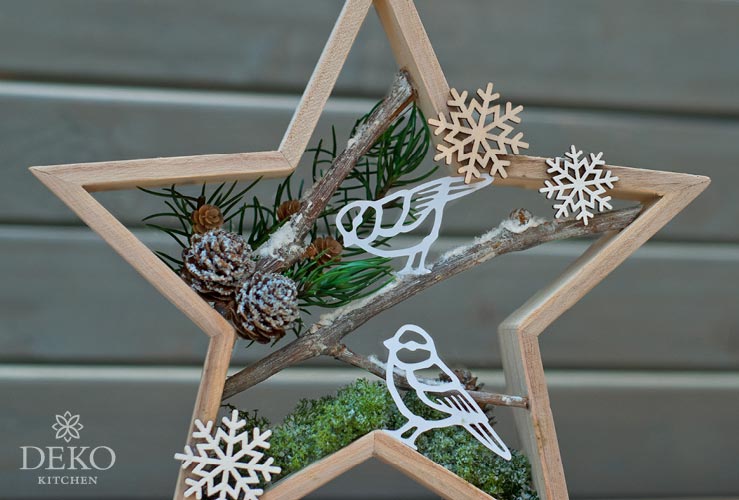 DIY: hübsche Weihnachtsdeko mit Winterszenen in Sternrahmen Deko-Kitchen