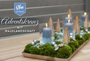 DIY: süßer Adventskranz mit kleiner Waldlandschaft – Deko-Kitchen: Schöne Deko selber machen