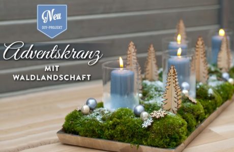 DIY: süßer Adventskranz mit kleiner Waldlandschaft Deko Kitchen