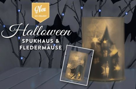 DIY: coole Halloweendeko mit Spukhaus und Fledermäusen aus Papier Dko-Kitchen