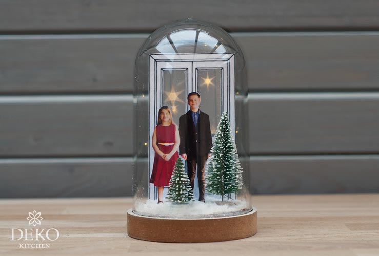 DIY: Weihnachtsdeko mit Familienfotos unter Dekohauben Deko-Kitchen
