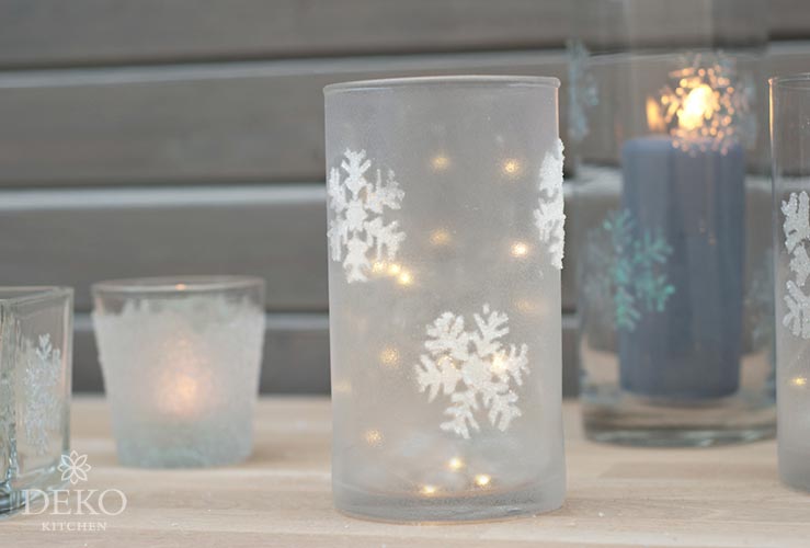 DIY: wunderschöne winterliche Kerzengläser Deko-Kitchen