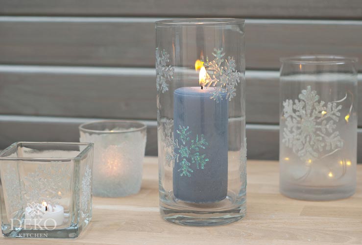 DIY: wunderschöne winterliche Kerzengläser Deko-Kitchen