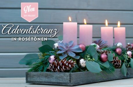 DIY: edler Adventskranz mit Eukalyptus in Rosétönen Deko-Kitchen