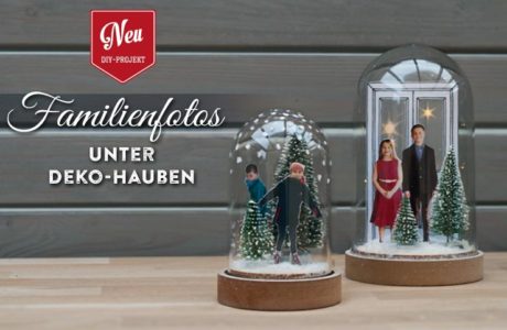 DIY: Weihnachtsdeko mit Familienfotos unter Dekohauben Deko-Kitchen