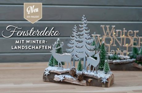 DIY: weihnachtliche Fensterdeko mit süßer Winterlandschaft