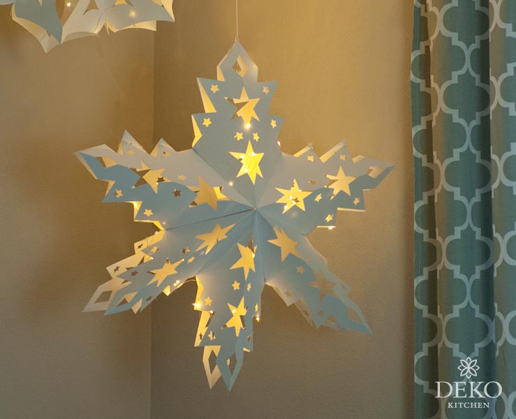 DIY: großer Adventsstern aus Papier zum Aufhängen Deko-Kitchen