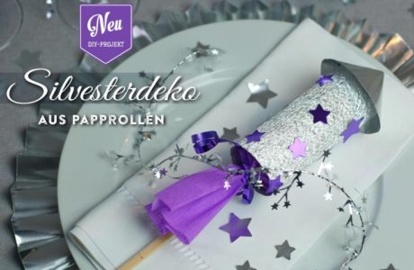 DIY: lustige Silvesterdeko mit Raketen aus Papprollen