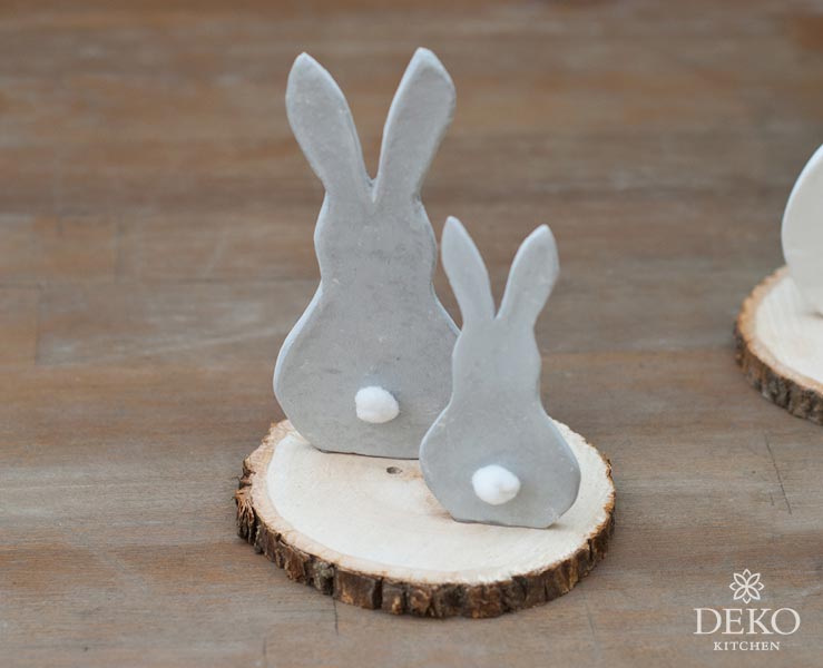 DIY: süße Osterhasen-Deko aus Modelliermasse