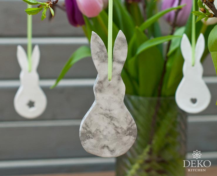 DIY: süße Osterhasen-Deko aus Modelliermasse