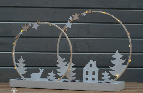 DIY: schlichte Weihnachtsdeko mit Holzringen gestalten Deko-Kitchen