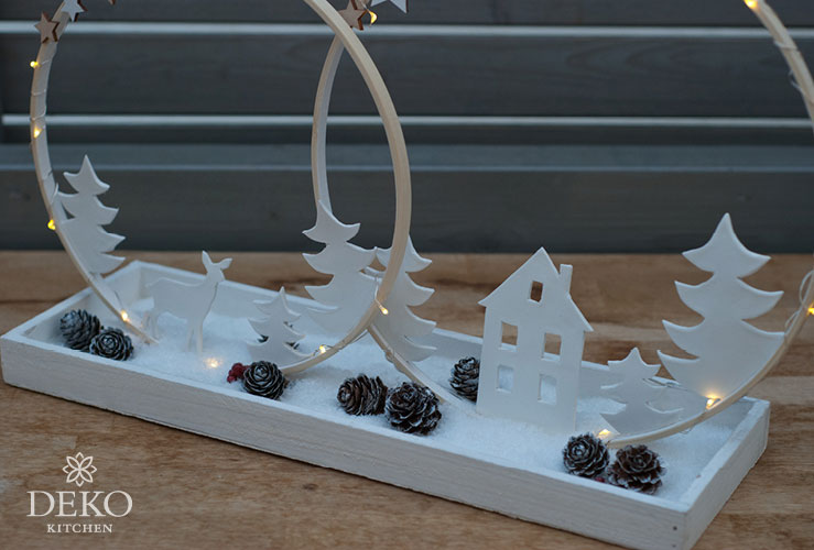 DIY: schlichte Weihnachtsdeko mit Holzringen gestalten Deko-Kitchen