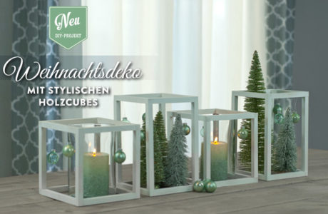 DIY: stylische Weihnachtsdeko mit Holz-Cubes